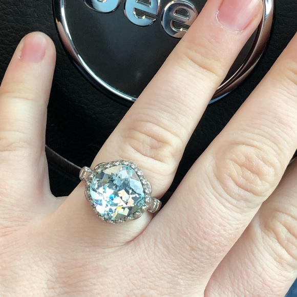 Sterling Silver Aquamarine Ring ✨✨ - Picture 2 of 7